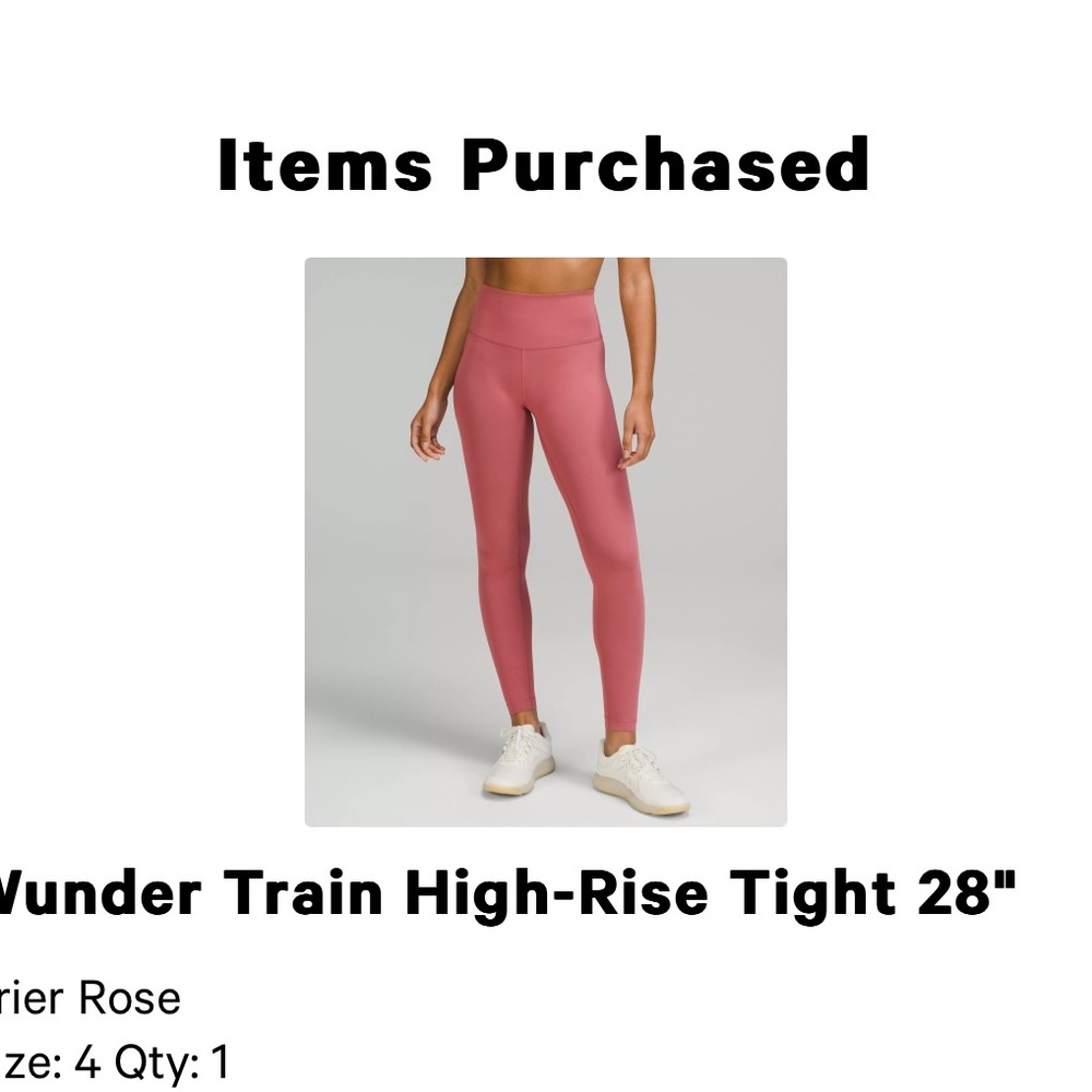 Pink Full Length Athletic Leggings